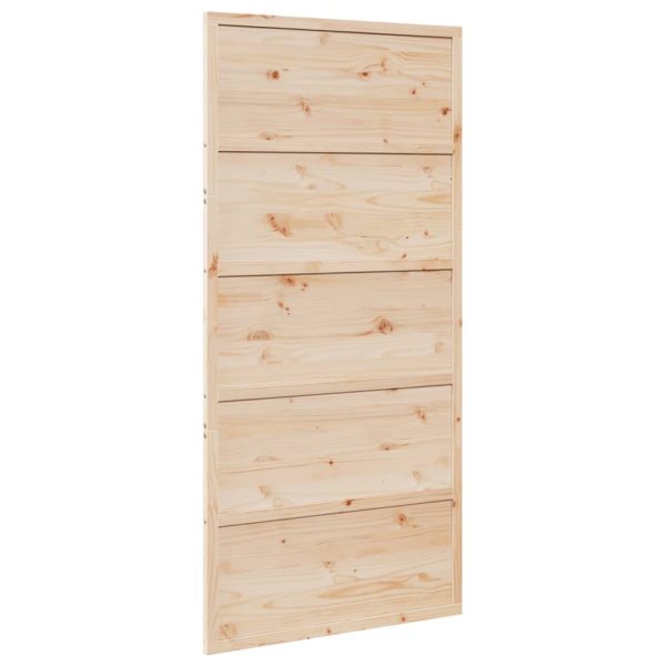 Barn Door 100x208 cm Solid Wood Pine - Image 6