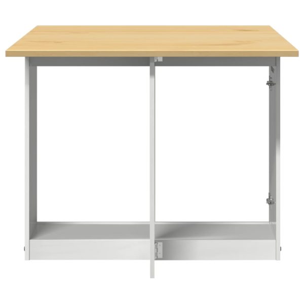 Butterfly Dining Table Foldable Corona White Solid Wood Pine - Image 5