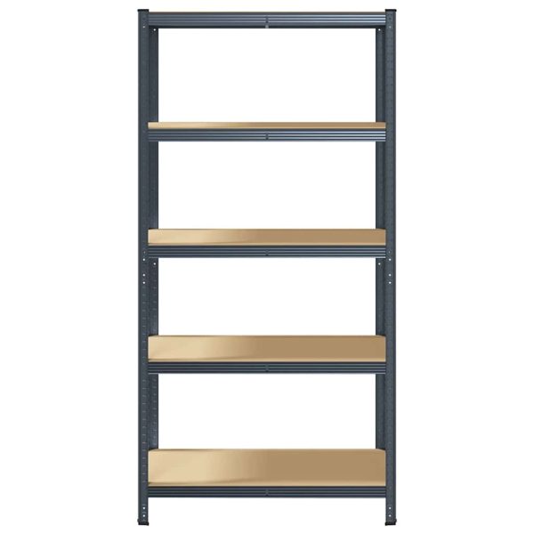 5-Layer Storage Shelf Anthracite Steel&Engineered Wood - Image 4
