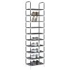 Shoe Rack 10-Tier Black 44x28x180 cm Non-woven Fabric