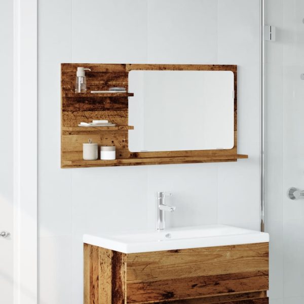Bathroom Mirror Cabinet Artisan Oak 90x11x45 cm Engineered Wood - Image 9
