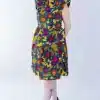 Adesina V Neck Colourful Floral Ankara Dress