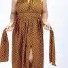 Alisia Infinity Maxi Dress in Mustard African Print