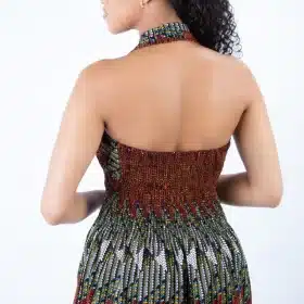 Beautiful Browning Sweetie Ankara Halter Swing Dress