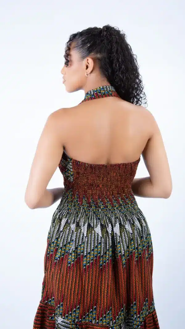 Beautiful Browning Sweetie Ankara Halter Swing Dress