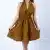 Beautiful Mustard Ankara Sweetie Halter Swing Dress