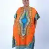Dashiki Kaftan Zip Front Maxi Dress