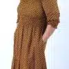 Denise Gorgeous Mustard Halter Long Sleeve Stunning Maxi