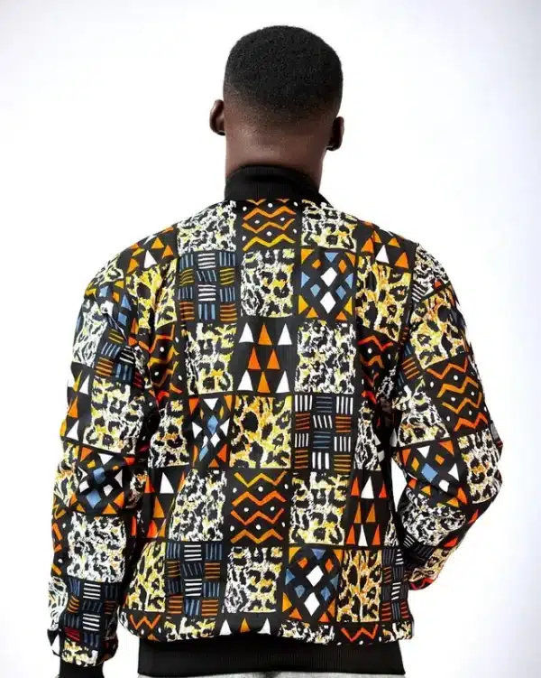 Kitoko African Kente Print Bomber Jacket