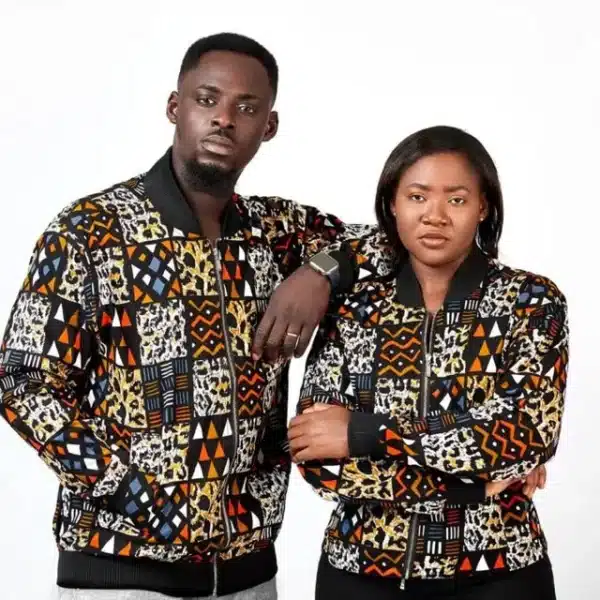 Kitoko African Kente Print Bomber Jacket