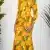 Mustard Yellow Check Ankara Mermaid Silhouette Dress