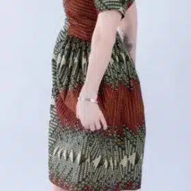 Sally Brown Ankara Short Sleeve A-line Dress