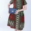 Sally Brown Ankara Short Sleeve A-line Dresses