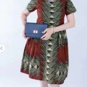 Sally Brown Ankara Short Sleeve A-line Dresses