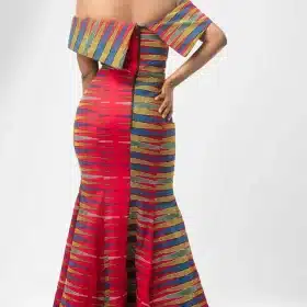 Stunning Off-shoulder Colourful Ankara Mermaid Dress