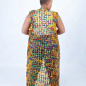 Stunning Woven Sleeveless Kimono, a Striking Piece