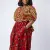 Vibrant Rose Round Neck A-line African Ankara Print Dress