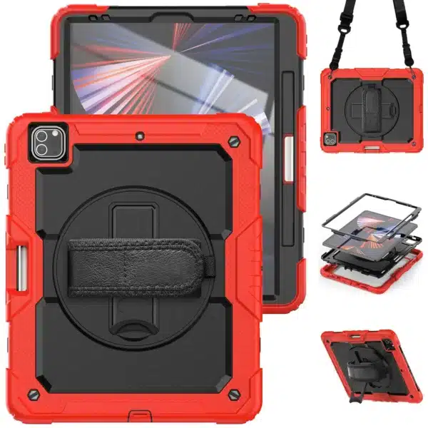 For iPad Pro 11 12.9 inch M2 2022 2021 2020 Case Shockproof Stand Tablet Cover iPad Air 4 5 10.9 10th Gen Cases+PET Screen+Strap - Image 14