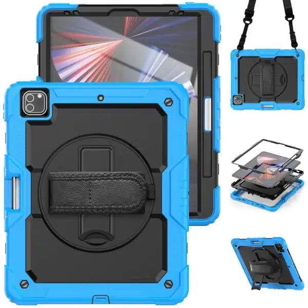 For iPad Pro 11 12.9 inch M2 2022 2021 2020 Case Shockproof Stand Tablet Cover iPad Air 4 5 10.9 10th Gen Cases+PET Screen+Strap - Image 3