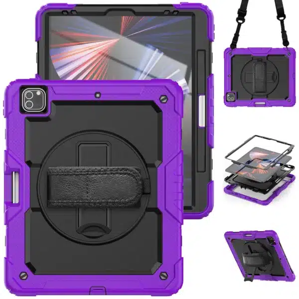 For iPad Pro 11 12.9 inch M2 2022 2021 2020 Case Shockproof Stand Tablet Cover iPad Air 4 5 10.9 10th Gen Cases+PET Screen+Strap - Image 6