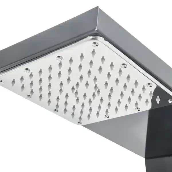 Voltsify Modern Exposed Shower Tower Panel Black, 20cm W x 6.5cm D x 135cm H - Image 5