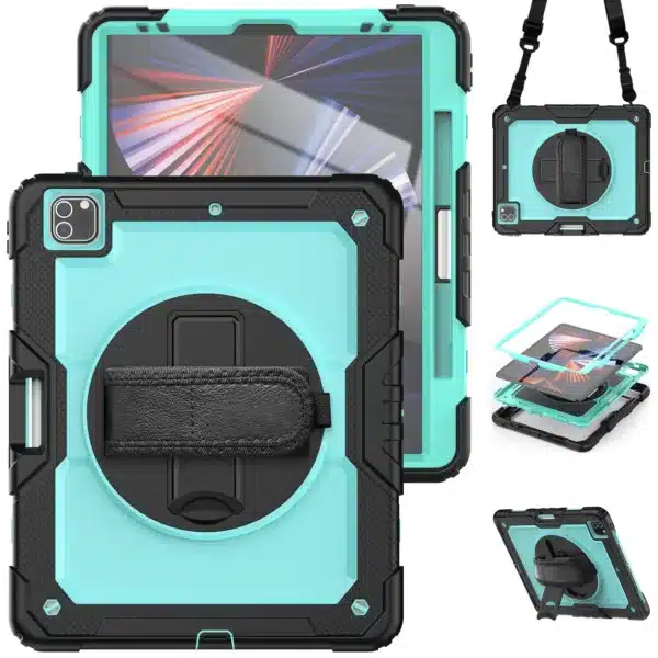 For iPad Pro 11 12.9 inch M2 2022 2021 2020 Case Shockproof Stand Tablet Cover iPad Air 4 5 10.9 10th Gen Cases+PET Screen+Strap - Image 4