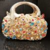 Anike - Multicolored Crystal Embellished Handle Evening Bag