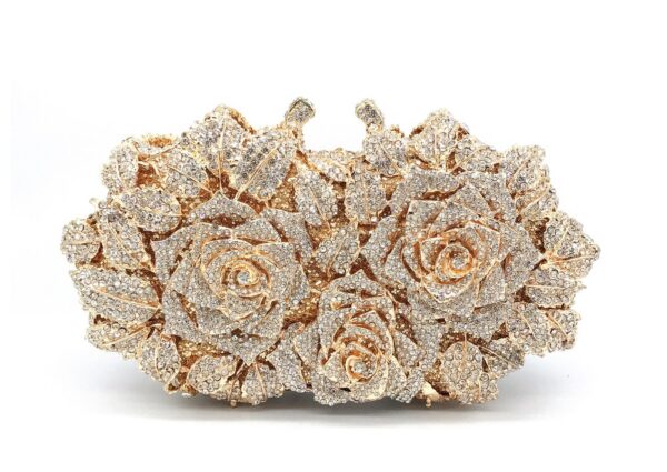 Mace - Floral Crystal Embellished Evening Clutch - Image 7
