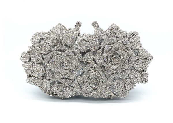 Mace - Floral Crystal Embellished Evening Clutch - Image 8