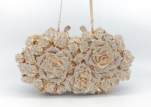Mace - Floral Crystal Embellished Evening Clutch - Image 9